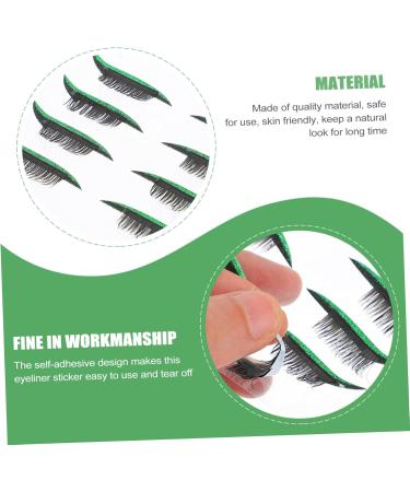Healvian Eyeliner Sticker For Women False Eyelashes Green Quick Application Ideal For Occasions 4x15cm vegetable - Buy Online on GoSupps.com