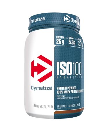 Dymatize ISO 100 Gourmet Chocolate 900g - Whey Protein Hydrolysate + Isolate Powder