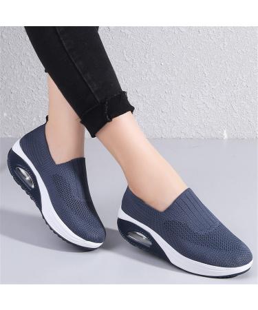 YTINGNICE Women's Air Cushion Slip On Walking Shoes - Orthopedic Diabetic Comfort - Navy Blue US-9 - Buy Online on GoSupps.com