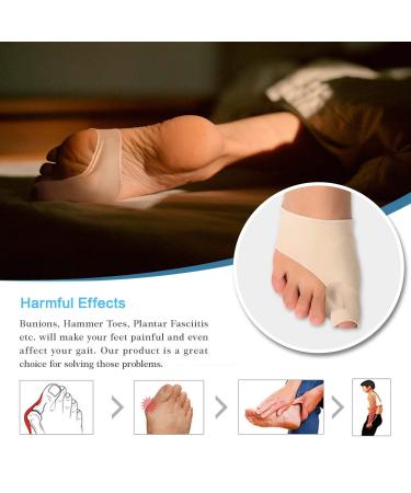 Bunion Corrector 1 Pair | Hallux Valgus Toe Straightener & Pain Relief | Gel Spandex Pads | Big Toe Separator & Toe Spreaders - Buy Online on GoSupps.com