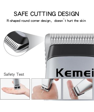 KEMEI Mini Cordless Clipper Trimmer for Self-Haircuts - Stainless Steel Styling Grooming Kit - Buy Online on GoSupps.com