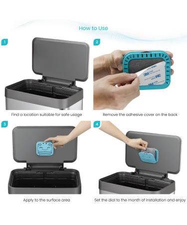 Home Zone Living Cleanaura Desodorative Filter Set Carbon Filter Bag & Magnetic Sticker for Smell Removal at Home - Buy Online on GoSupps.com