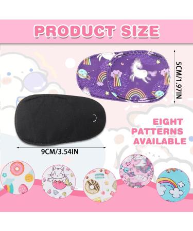 Lusofie 8 Pcs Colorful Eye Patches for Kids - Stylish Right & Left Eye Patches for Boys & Girls | Ideal for Glasses | International Shipping - Buy Online on GoSupps.com
