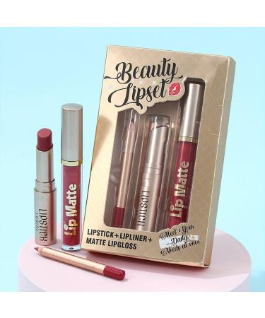 fanelod Lip Kits with Lip Liner Lip Pencil and Lipstick High Pigment Velvet Matte Lipstick Waterproof Lip Gloss Non-Stick Cup for Fuller Lips - Buy Online on GoSupps.com