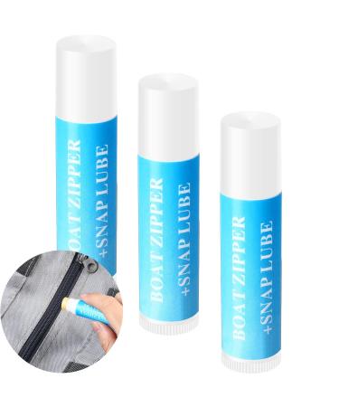 Snap and Zipper Lubricant Zip Wax for Boat Care Marine Snap Lube Stick Tube for Boat, Canvas, Wetsuit Drysuit, Bimini Snap