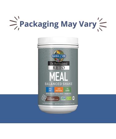 Garden of Life Dr. Formulated Keto Meal Shake - Chocolate 1.54 lbs (700g) | Balanced Low-Carb Nutrition - Buy Online on GoSupps.com