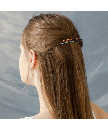 Tshaoun 3-Piece French Vintage Hair Clips - Classic Accessories for Fine & Medium Thick Hair - Rectangle Tortoise Style Hair Clips for Women & Girls - Buy Online on GoSupps.com