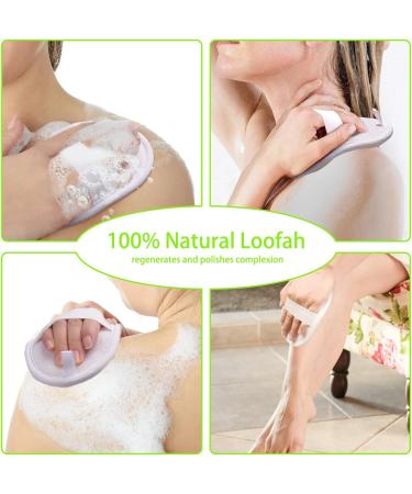 3-Pack Natural Loofah Exfoliator Sponge Pads for Body and Face | Exfoliating Scrubber Set for Men and Women - Buy Online on GoSupps.com