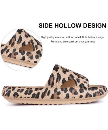 Heflashor Unisex Cloudyzz Schlappen Slippers | Soft EVA Flip-Flops for Men & Women | Khaki Leopard 40/41 EU - Buy Online on GoSupps.com