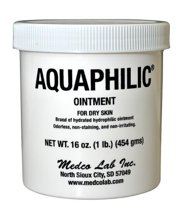 Aquaphilic Healing Ointment for Dry Skin - Non-Irritating Cracked Heel Cream & Hand Lotion (16 oz)