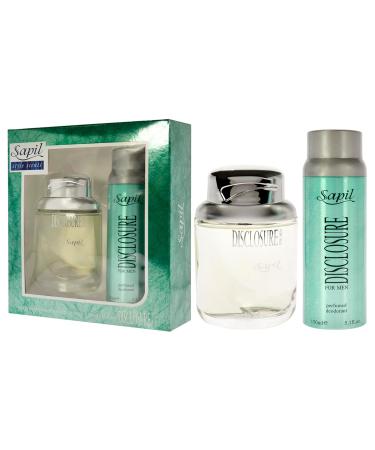 Sapil Disclosure - Eau De Toilette and Deodorant Spray For Men - Evokes Power and Sensuality - Opens with Fresh and Citrus Notes - Beautiful Giftset Box - Perfect for Gift Giving Occasion - 2 Pc - Buy Online on GoSupps.com