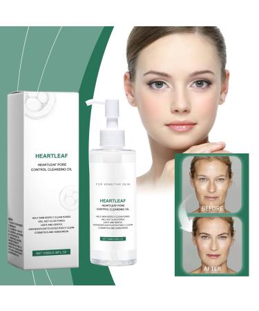 Maquillage Huile nettoyante pour pores Peau sensible Huile nettoyante pour le visage Nettoyant pour le maquillage du visage Dissolvant de points noirs Soins de la peau cor ens (White 15.3X3.8X3.8CM)