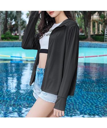 Century Star Women's UPF 50+ Sun Protection Jacket with Hoodie and Pockets - Black, Medium - Buy Online on GoSupps.com