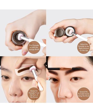 Eyebrow Stamp Stencil Kit - Brow Stamping Trio for Women | 20 Reusable Stencils for Waterproof Bushy Eyebrows - Blonde - Buy Online on GoSupps.com