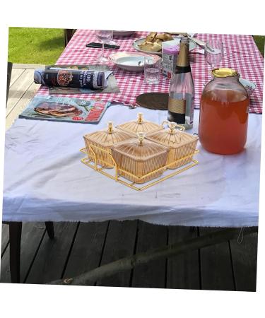 1 Set Melon and Fruit Snack Platter Dried Fruit to Rotate Nut re-usable 18.5X18.5X6CM Golden - Buy Online on GoSupps.com