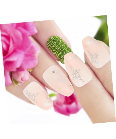 Mikinona 1 Set Nail Patch Manicure Supply French Decor Nail Embellishments Fake Nail Tips Nails Decoration Salon Diy Nail Decor Nail Salon Supplies Plastic X4 Nail Piece Pink Full Coverage - Buy Online on GoSupps.com