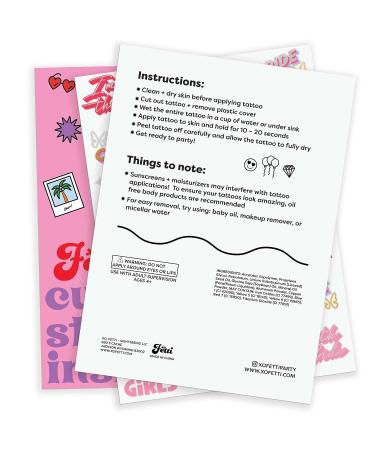 XO Fetti Bachelorette Party Decorations - 32 Metallic Temporary Tattoos for Bride to Be | Cool Bach Party Decor & Engaged Bride Accessories - Buy Online on GoSupps.com