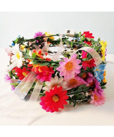 10 Pack LED Flower Crown Headband for Women - Light Up Flower Hair Accessories for Wedding, Party - Holiday, Christmas, Halloween - B Flower Design - Buy Online on GoSupps.com