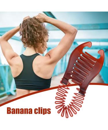 3Pcs New Banana Hair Clips for Women - Plastic Interlocking Clips for Thick Hair - Ponytail Styling Tools (3 colors) - Buy Online on GoSupps.com