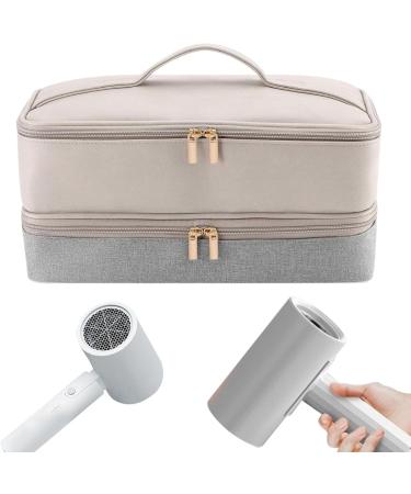 MERIGLARE Carrying Case for Hair Dryer Large Hair Stylist Suitcase Professional Double Layer Travel Bag for Hair Curler and Attachments - Buy Online on GoSupps.com