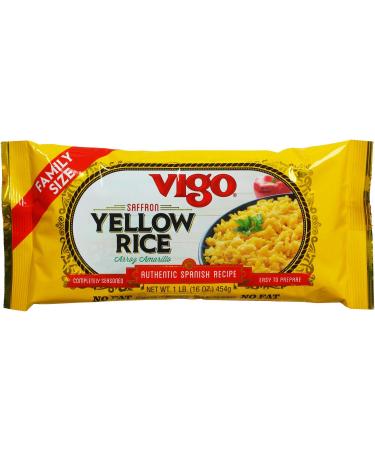 Vigo Authentic Saffron Yellow Rice, Low Fat, 16oz (Yellow Rice, 16 Ounce (Pack of 12)) Yellow Rice 1 Pound (Pack of 12)