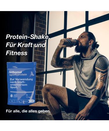 Orthomol Sport Protein - Chocolate Flavor Protein Powder with Creatine & BCAAs for Optimal Recovery | 16 Daily Portions - International Shipping Available - Buy Online on GoSupps.com
