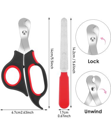 Cobee Cat Nail Clippers Professional Claw Trimmer Scissor + Pet Nail File for Cats Kittens Stainless Steel Cat Claw Clippers Scissors Trimmer Set for Small Animals Puppies Hamsters Birds(Black+Red) - Buy Online on GoSupps.com