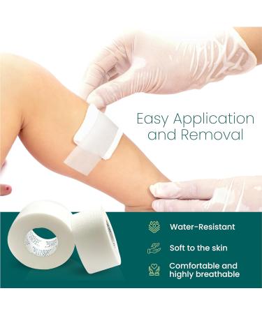 NanaCare Microporous Surgical Tape 2.5cm x 10m - 4 Rolls | Medical Tape for Skin Dressings | First Aid Tape for Sensitive Skin - Buy Online on GoSupps.com