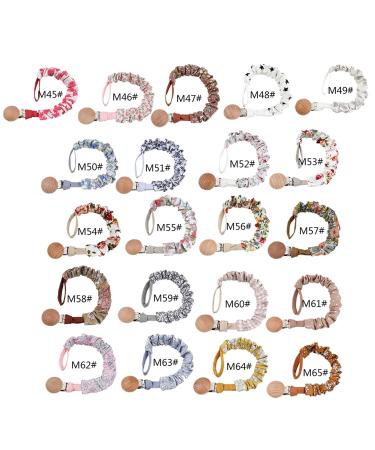 Handmade Baby Pacifier Chain | Teething Clips & Beech Wood Toy for Newborns | Soft Cotton Chewable Pacifiers - M48 - Buy Online on GoSupps.com