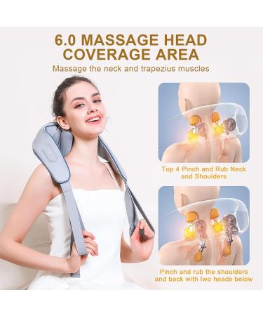 Neck & Shoulder Massage Device with Heat - 3 Speeds Deep Tissue Relief | Blue - Buy Online on GoSupps.com