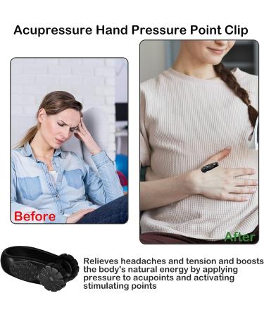 Migraine & Headache Relief Clip - 2 Pack Acupressure Hand Clips for LI4 Pressure Point - Stress & Anxiety Alleviation Device - Buy Online on GoSupps.com
