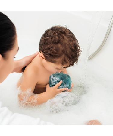 4 Pack Exfoliating Bath Loofah - 5in Mesh Bath Ball for Men & Women | Premium Sponge Bath Accessories for Back Cleansing - Buy Online on GoSupps.com