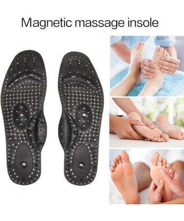 Acupressure Magnetic Shoe Insoles for Foot Pain Relief - Black (Female) - Buy Online on GoSupps.com