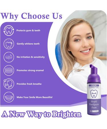 Purple Toothpaste for Teeth Whitening - Stain Removal & Fresh Breath - 2 fl oz Model #03 - Buy Online on GoSupps.com