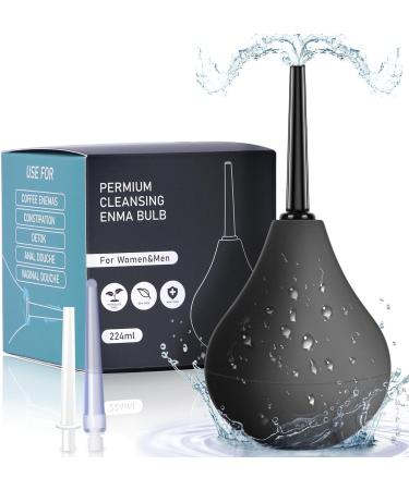 Enema - Reusable Silicone Enema Bottle for Constipation Relief 224ml & Black