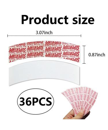 JIANYH 36Pcs Extra Strong Waterproof Wig Tape - Invisible Double Side Tape for Wigs/C Shaped Extensions - Fixing Toupees (White) - Buy Online on GoSupps.com