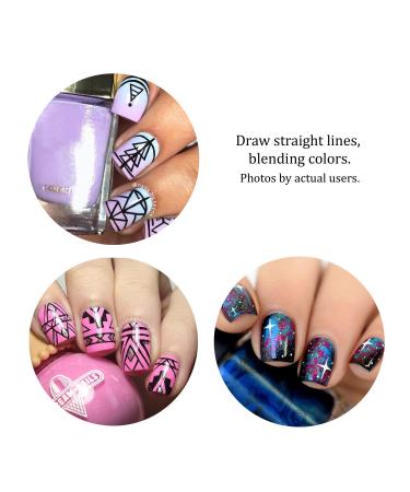 Winstonia Super Fine Nail Art Brush Set - 3pc Kit for Thin Lines, Delicate Details & Fine Drawing in Berry Wine - Buy Online on GoSupps.com