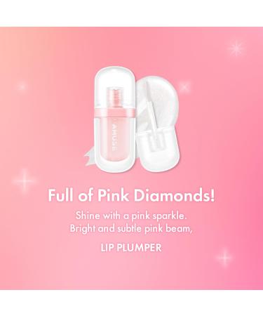 Amuse SEOUL Lip Fuller | Pink Diamond Lip Plumper Gold Glitter Lip Gloss Glossy Melting Lip Moisturizing Shine Korean Make-up Glass Texture Vegan - Buy Online on GoSupps.com