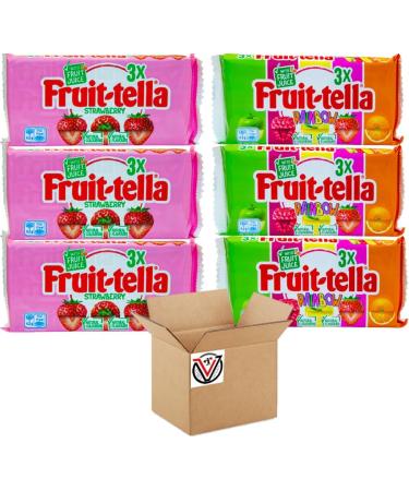 06 x Mixed Fruittella Rainbow Strawberry Multipac 123g | VIMIX - Buy Online on GoSupps.com