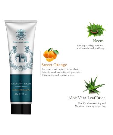 Buy Forest Essentials Shaving Cream Sandalwood & Orange Peel 60g Natural Premium Shaving Care for Smooth Skin | International Shipping Available - Buy Online on GoSupps.com