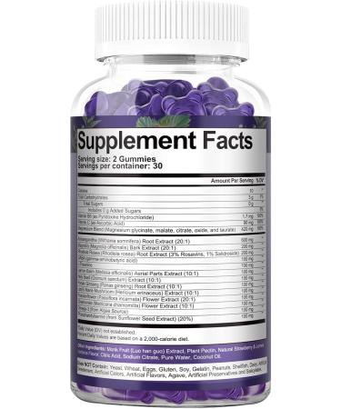 Cortisol Supplements for Women & Men 20-in-1 Cortisol Gummies with Ashwagandha Rhodiola Rosea Magnesium Phosphatidylserine Calm Focus Mood Support Healthy Cortisol Levels 30 Day Supply - Buy Online on GoSupps.com