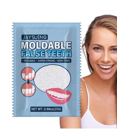 Tytyworth provisional tooth repair set-granulate for provisional dentures thermal pearls repair broken teeth or stick the bit fake teeth vampire-make-up frequisites