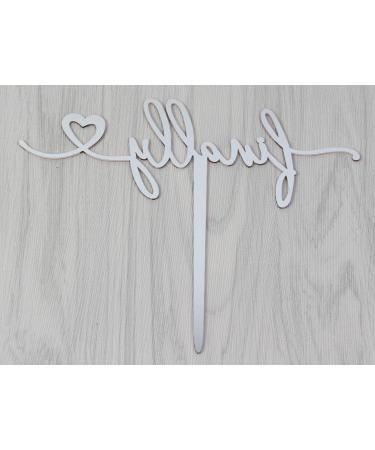 zxyxka Rose Gold Finally Cake Topper Wedding Anniversary Engagement Bridal Shower Cake Decoration - Buy Online on GoSupps.com