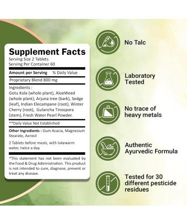 Ivy's Mukta Vati Herbal Tablets - Ayurvedic Formula for Heart Health - Buy Online on GoSupps.com