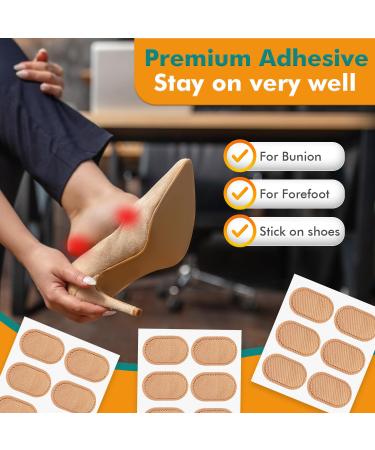 Bunion Pads for Pain Relief | Adhesive Moleskin Cushion Protectors - 36 Pieces for Ultimate Shoe Comfort - Buy Online on GoSupps.com