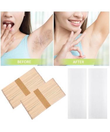 FRCOLOR 200 STK Wax Paper & Wooden Sticks for Hair Removal - Premium Waxing Strips & Stencils for Smooth Skin - Buy Online on GoSupps.com