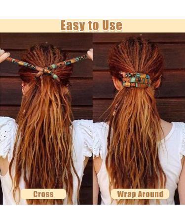 Spiral Lock Hair Tie Set - Colorful Dreadlock Bands for Women Men with Thick Curly Hair - Buy Online on GoSupps.com