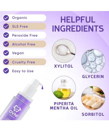 OVNI SMILE Purple Whitening Toothpaste for Sensitive Teeth Color Corrector for Yellow Stains Fluoride-Free Enamel Safe Vegan & Gentle 30ml Toothpaste for Teeth Whitening - Buy Online on GoSupps.com