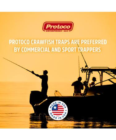 Protoco CT18R 11x18 Mesh Crawfish and Shrimp Trap - Freshwater & Saltwater Cage Style Fishing - Black - Buy Online on GoSupps.com
