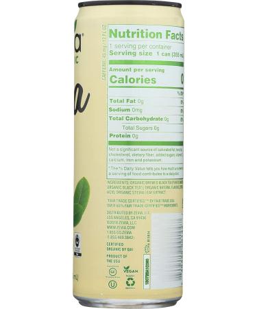 ZEVIA Organic Black Tea - Zero Calorie Sweetened - 12 FZ - Buy Online on GoSupps.com